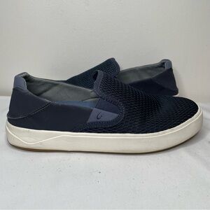 Olukai Men's Laeahi Kapa Slip On Shoe Size 7 Navy Blue Mesh Casual EUR 40